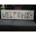 38 x 11 in. Painted Welcome Sign, Framed